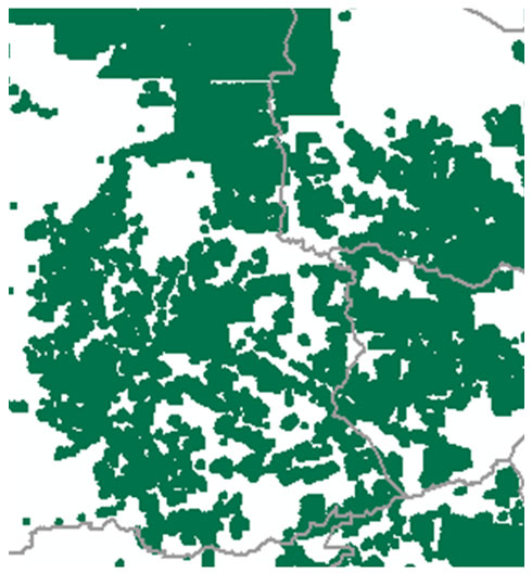 Mato Grosso region 480,000 ha; 82% of area