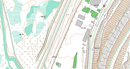 The fragment of the generated vector map