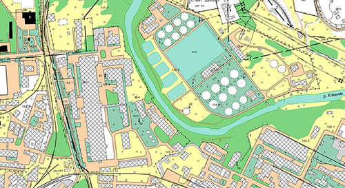 A fragment of a vector map (1:5000)
